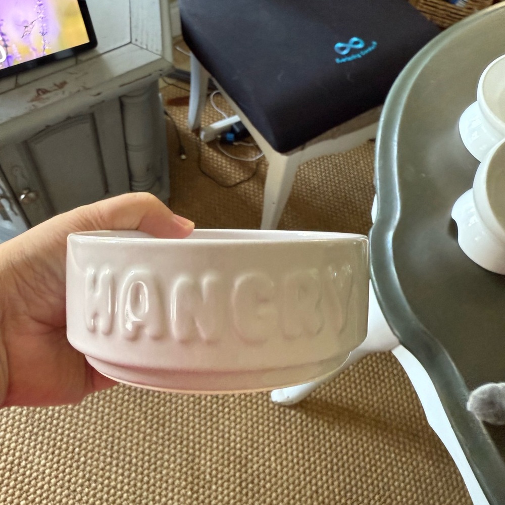 Top Paw White Ceramic Pet Bowl
